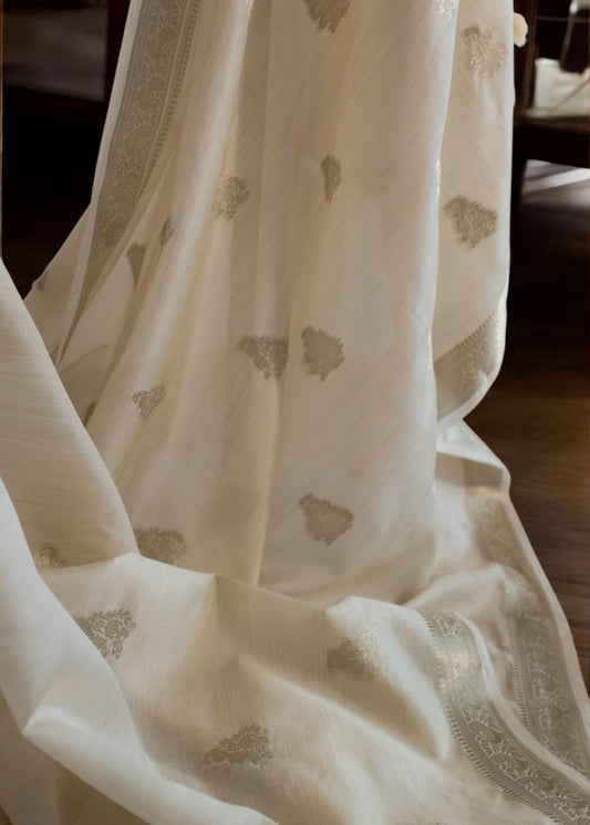 Off-White Butter Silk