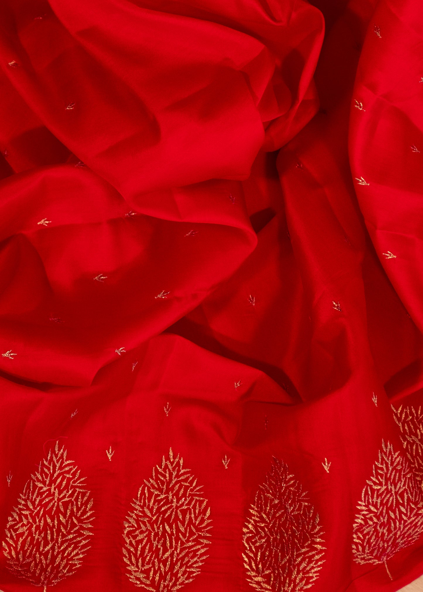 Red Butter Silk Saree