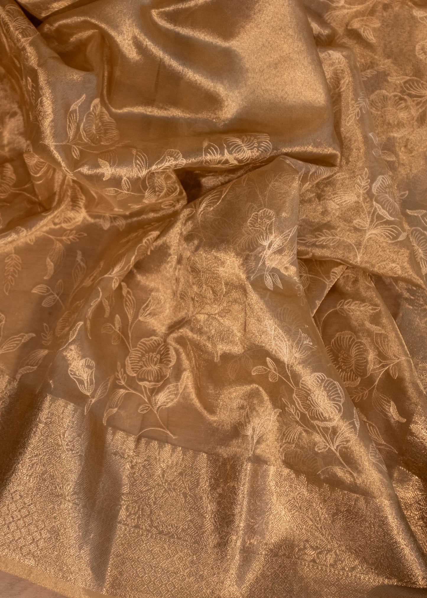 Chikankari Tissue Silk Saree