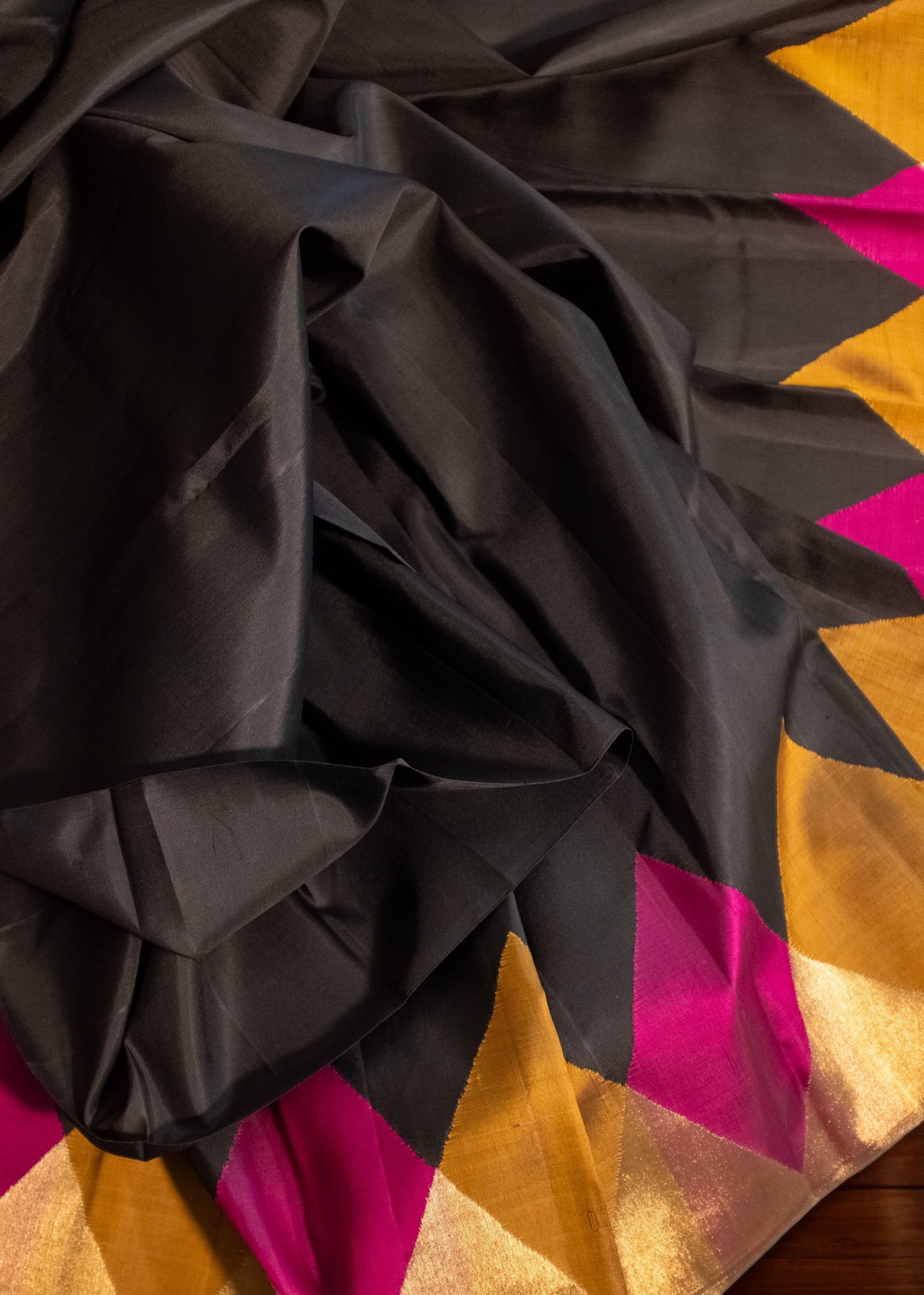 Black 8-Kol Pure Kanchivaram Silk Saree