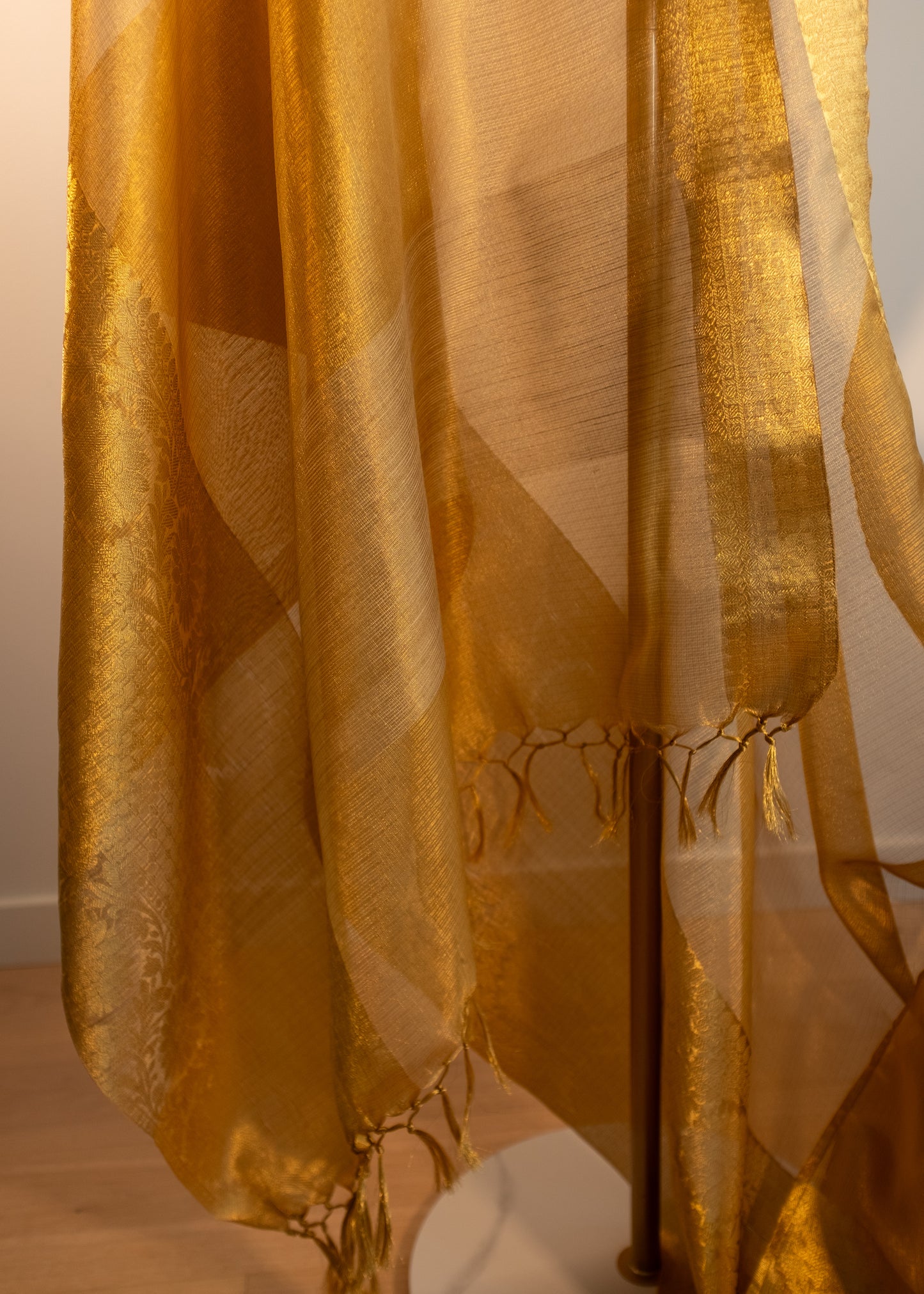 Gold Kota Tissue Silk Saree