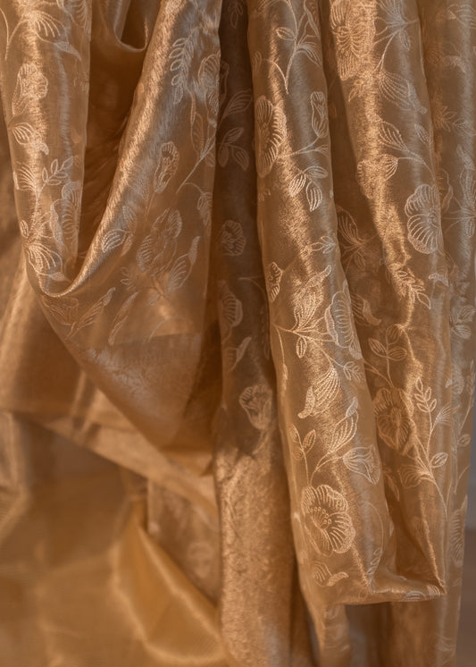 Chikankari Tissue Silk Saree