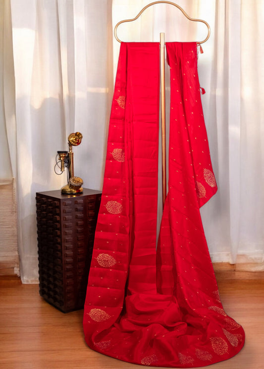 Red Butter Silk Saree