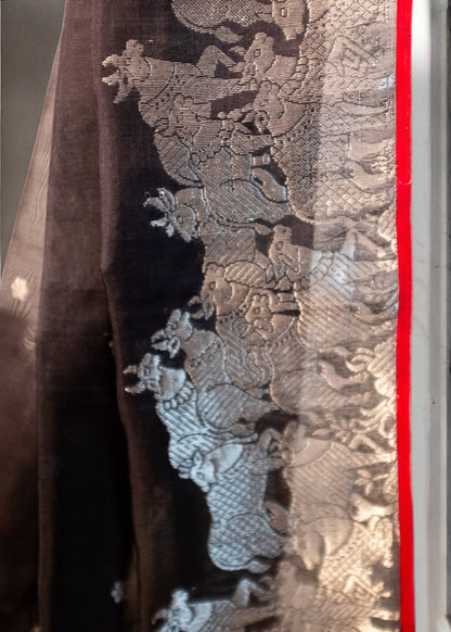 Unique Black Pure Chanderi Soft Silk Saree