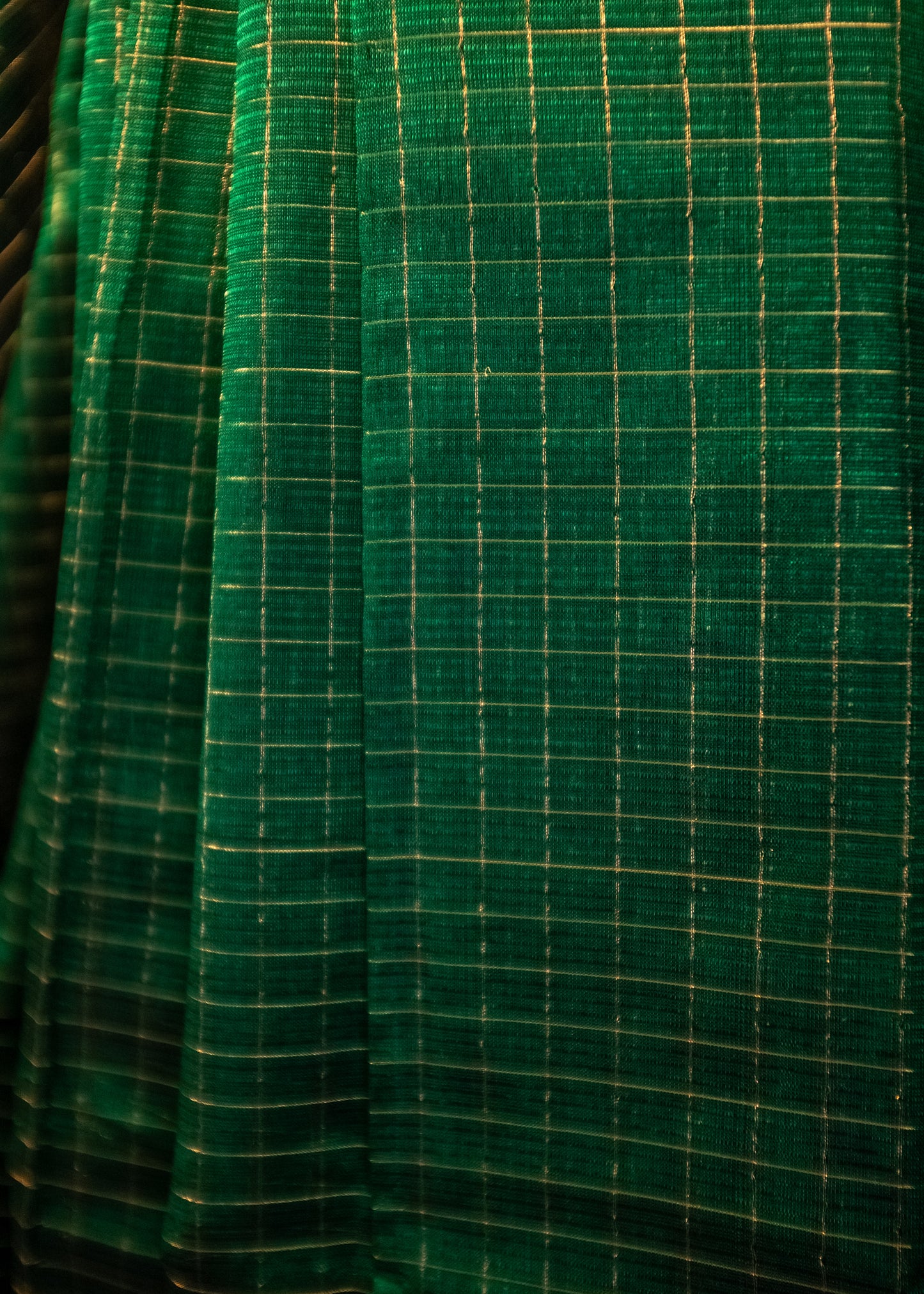 Bottle green Mangalagiri Silk Cotton Saree