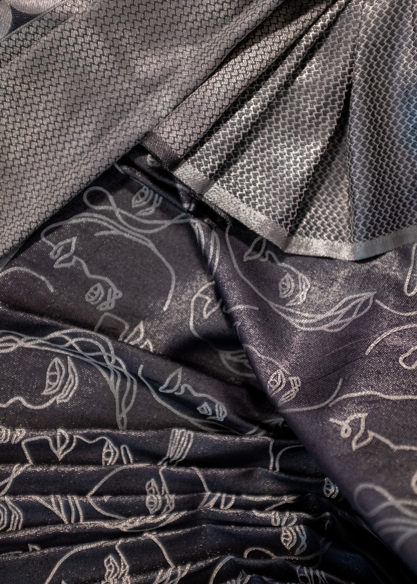 Unique Face Motif Semi Soft Saree