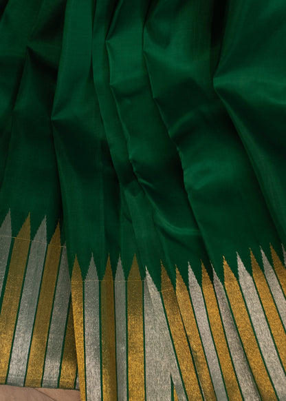 Luscious green pure Kanchivaram Silk Saree