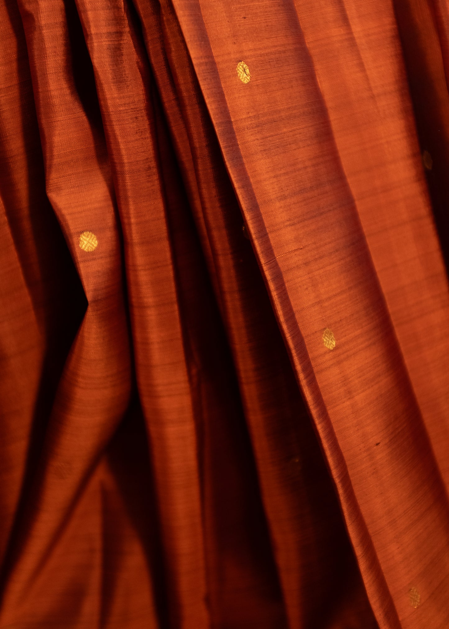 Pure Handloom Kanchivaram Silk Saree - Rust and Black