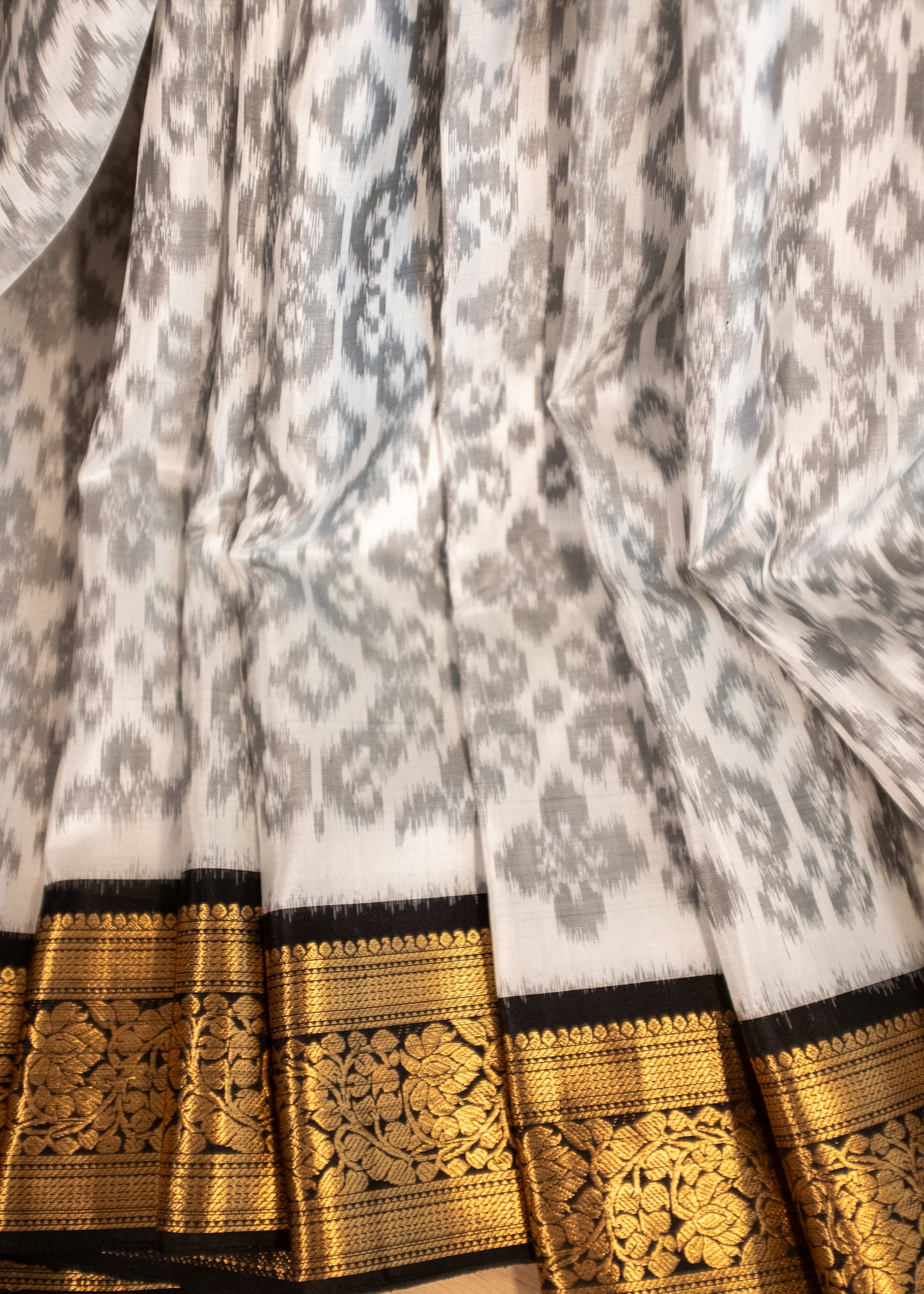 Handwoven Ikkat inspired Silk Saree