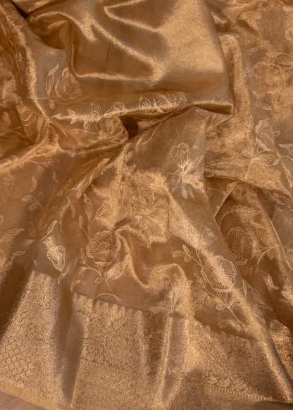 Chikankari Tissue Silk Saree