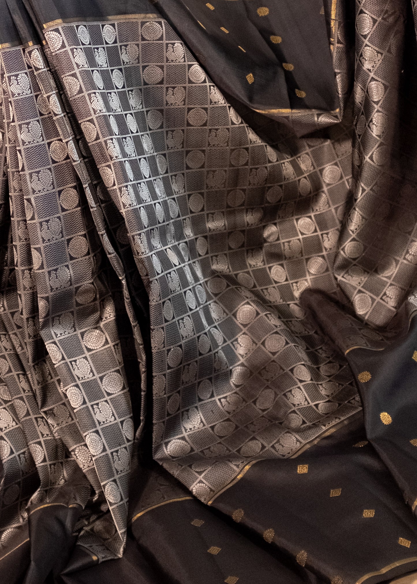 Statement Black Pure Kanchivaram Silk Saree