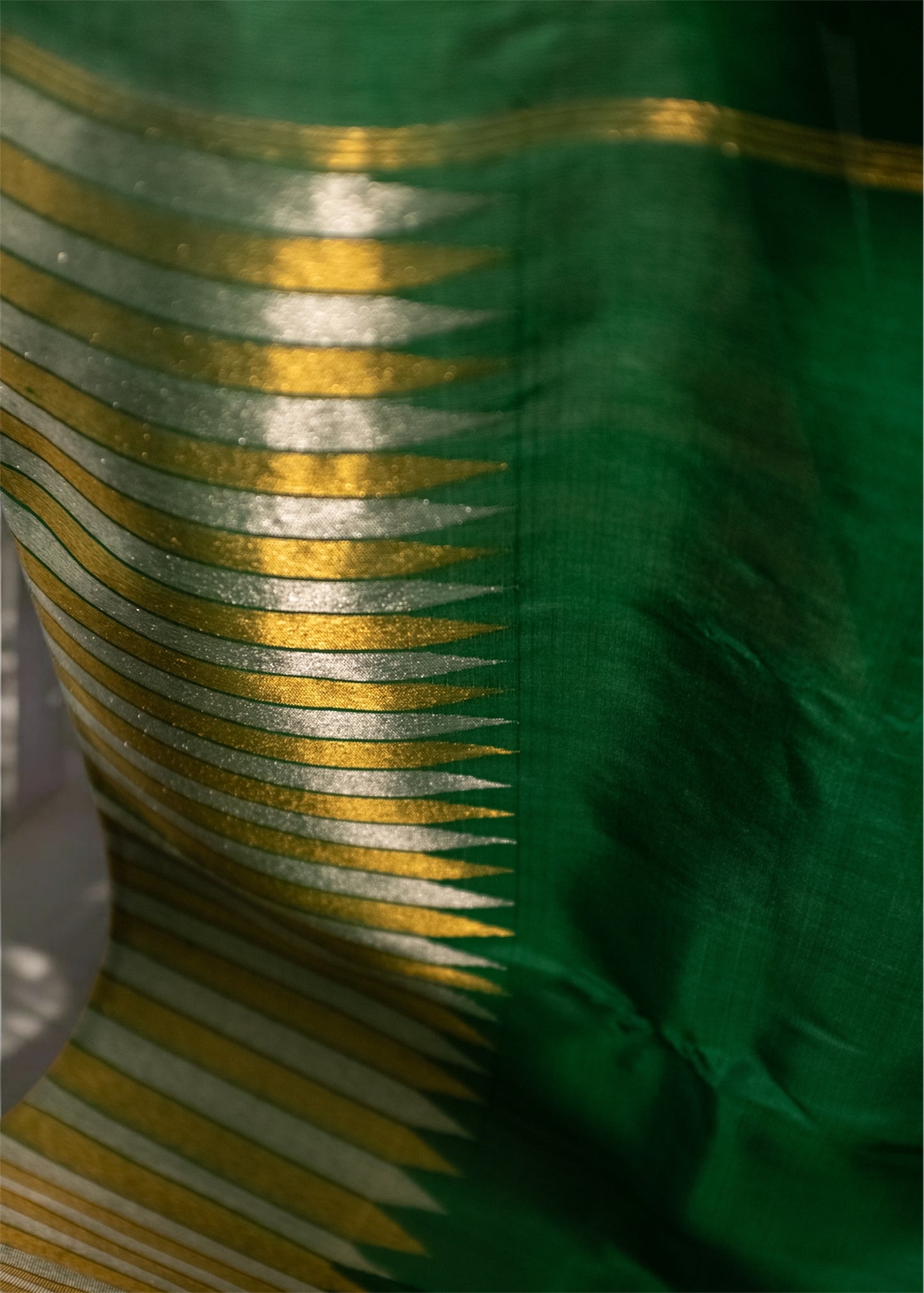 Luscious green pure Kanchivaram Silk Saree