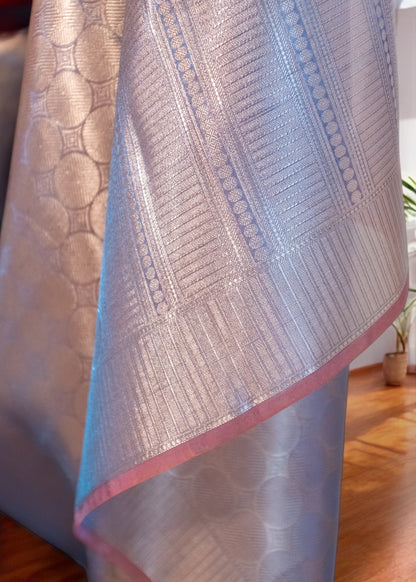 Dual Shade Glass Tissue Saree