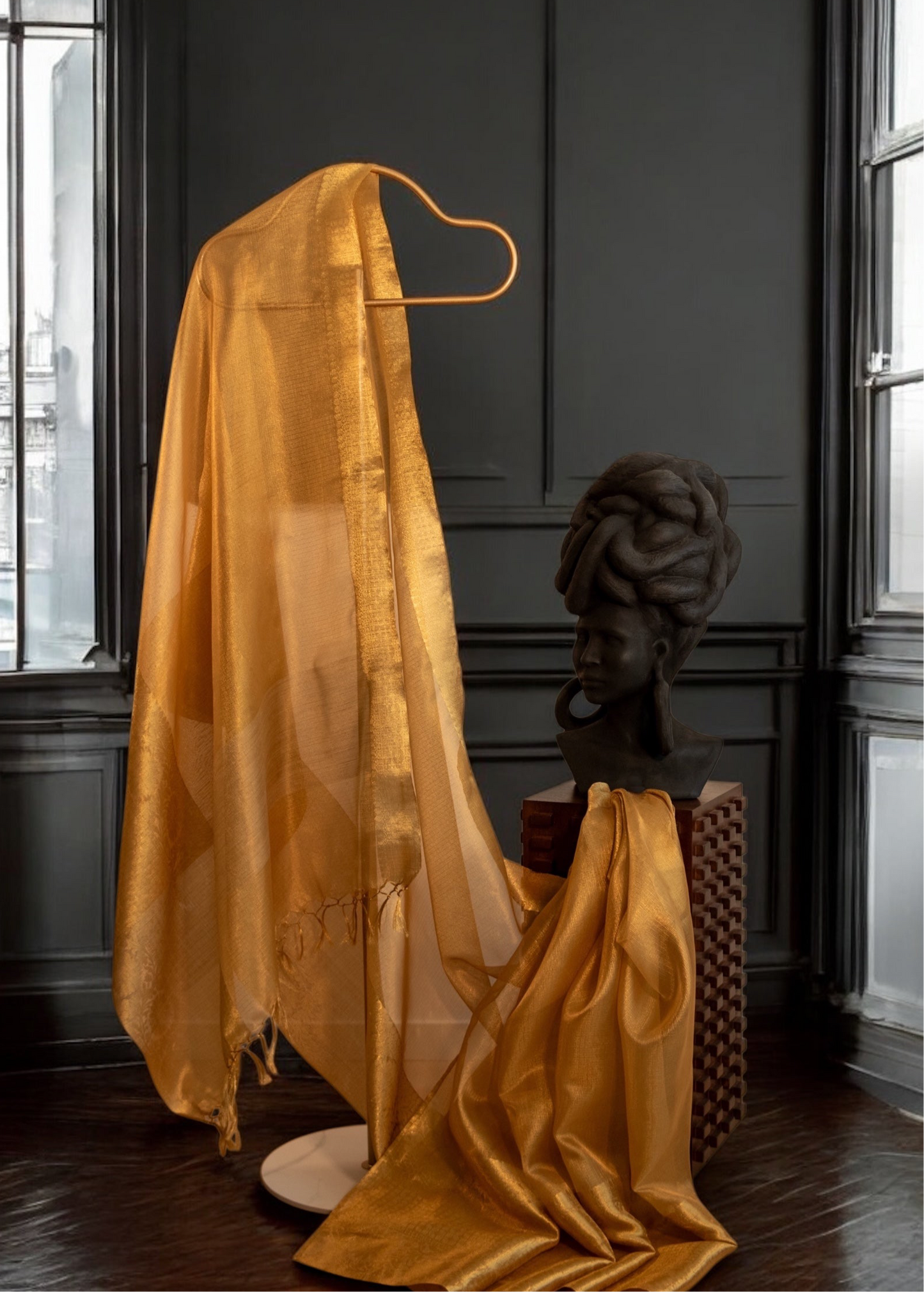 Gold Kota Tissue Silk Saree