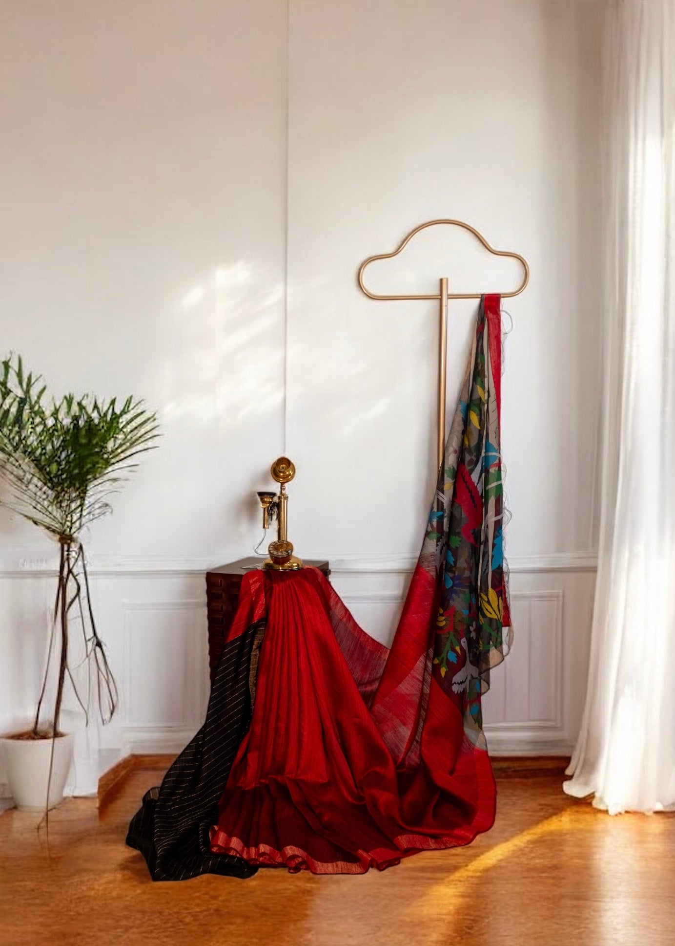 Matka Silk Handwoven Jamdani Saree