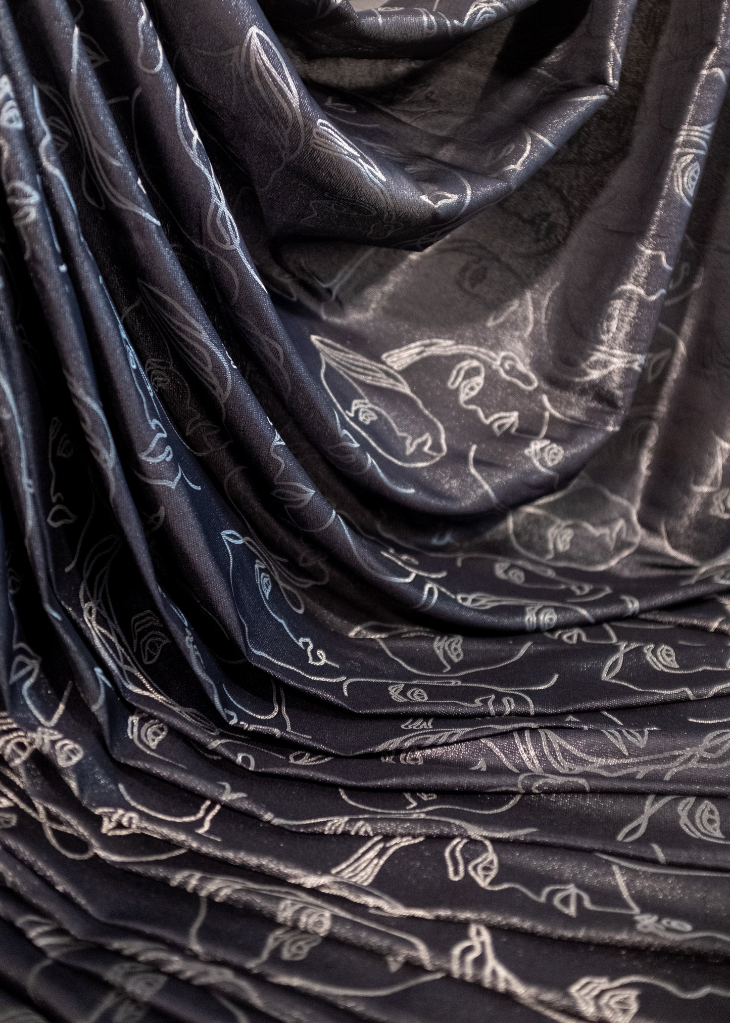 Unique Face Motif Semi Soft Saree