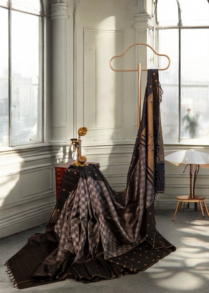 Statement Black Pure Kanchivaram Silk Saree