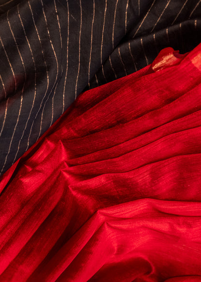 Matka Silk Handwoven Jamdani Saree